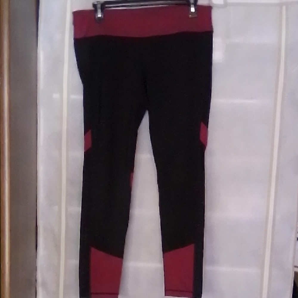 adidas Black and Red Leggings